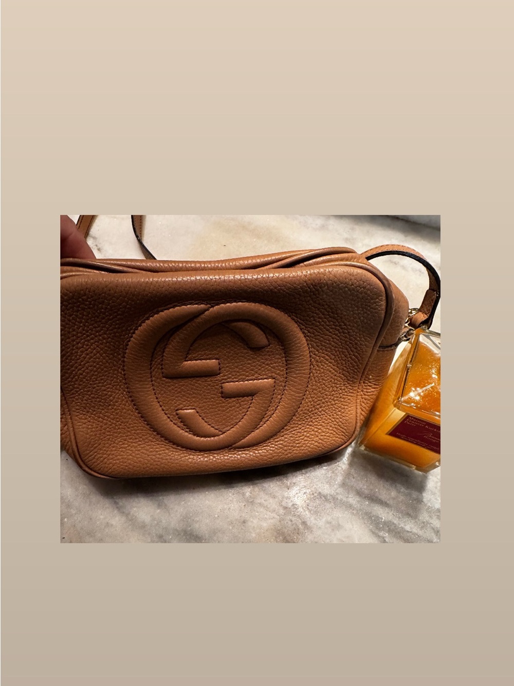 Gucci Caramel Tan Soho Disco Pebbled Leather Crossbody